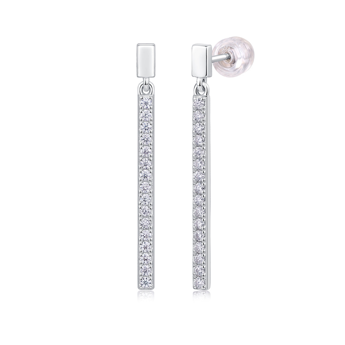 Dynamic - Earrings Set With Top-quality Moissanite S925